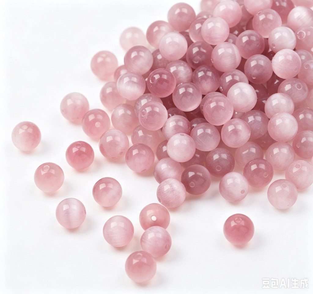 8mm Purple Cat Eye Glass Round Loose Beads